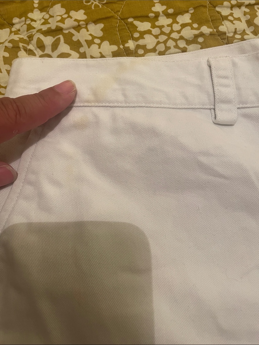 Ralph Lauren Sport White Cotton Chino Shorts with Navy Pony FLAWED - Picture 5 of 5